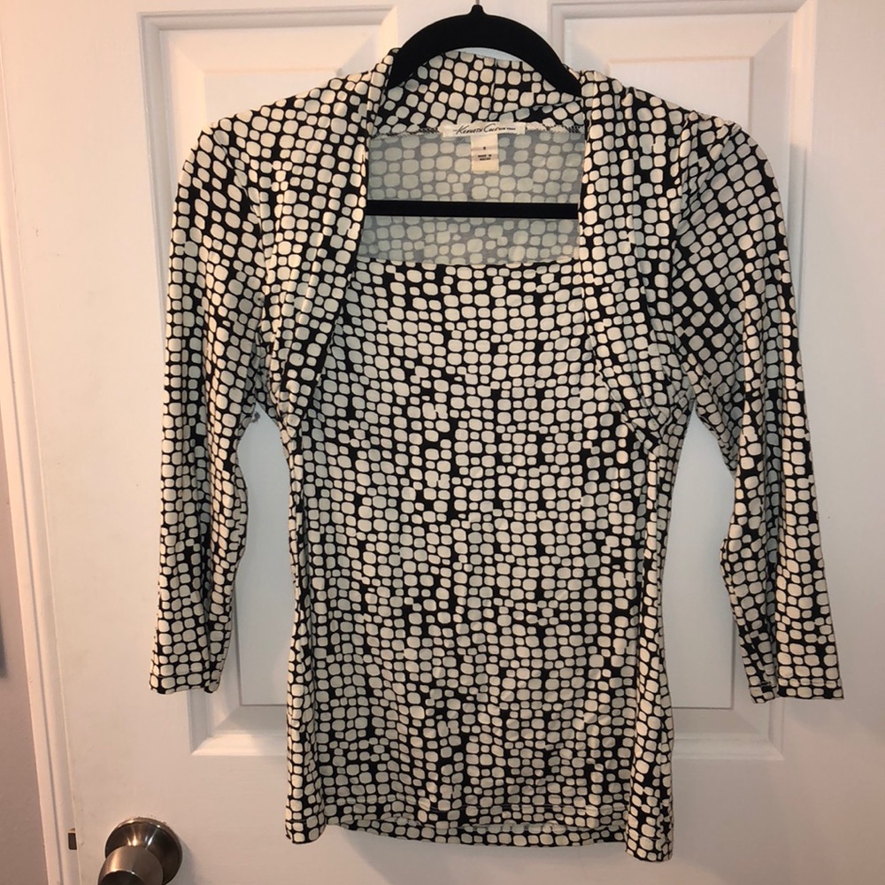 Kenneth Cole Geometric Print Top